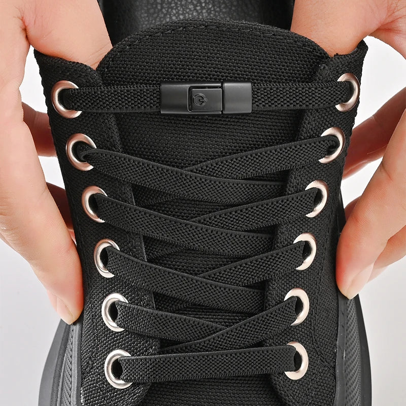 8mm No Tie Elastic Shoe Laces with Press Lock detail view