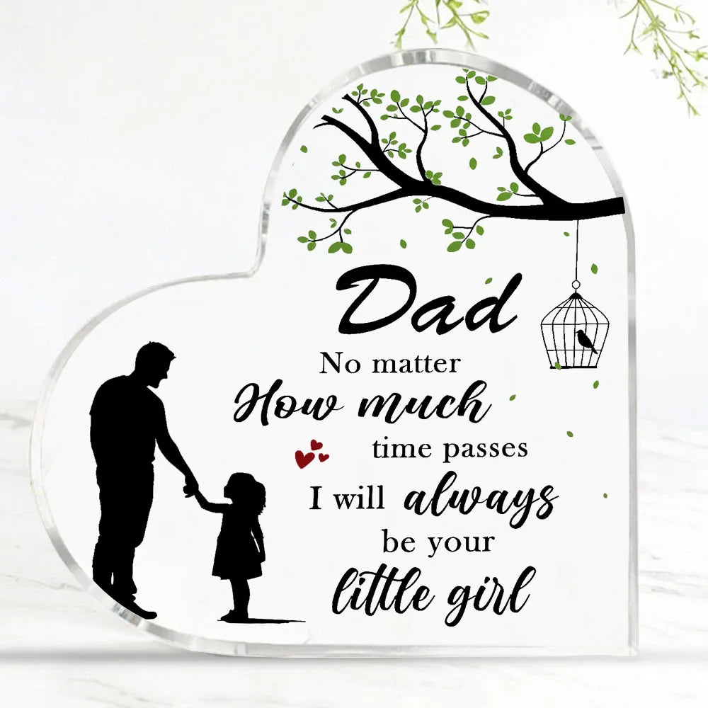 Father's Day Gift From Daughter | Laser Engraved Acrylic Plaque