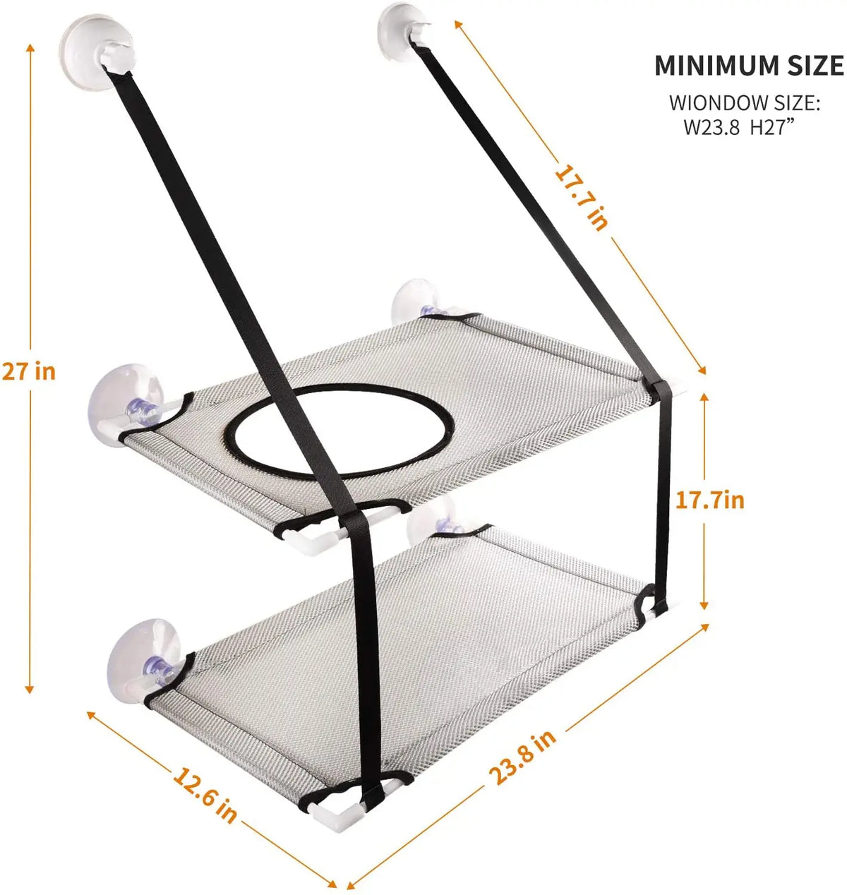 Cat Window Hammock Bed Double-Layer Oxford Fabric 25 KG