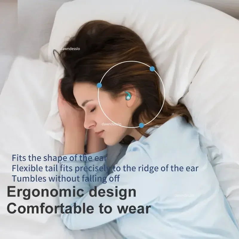 Silicone Noise Cancelling Earplugs Sleep Swimming Waterproof Three Layer Mute close-up view