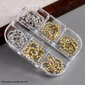 Metal Nail Art Chains,Gold Silver Nail Chain 3D Nail Decoration Charm Personality Nail Jewelry Nail Design Ornament for Manicure