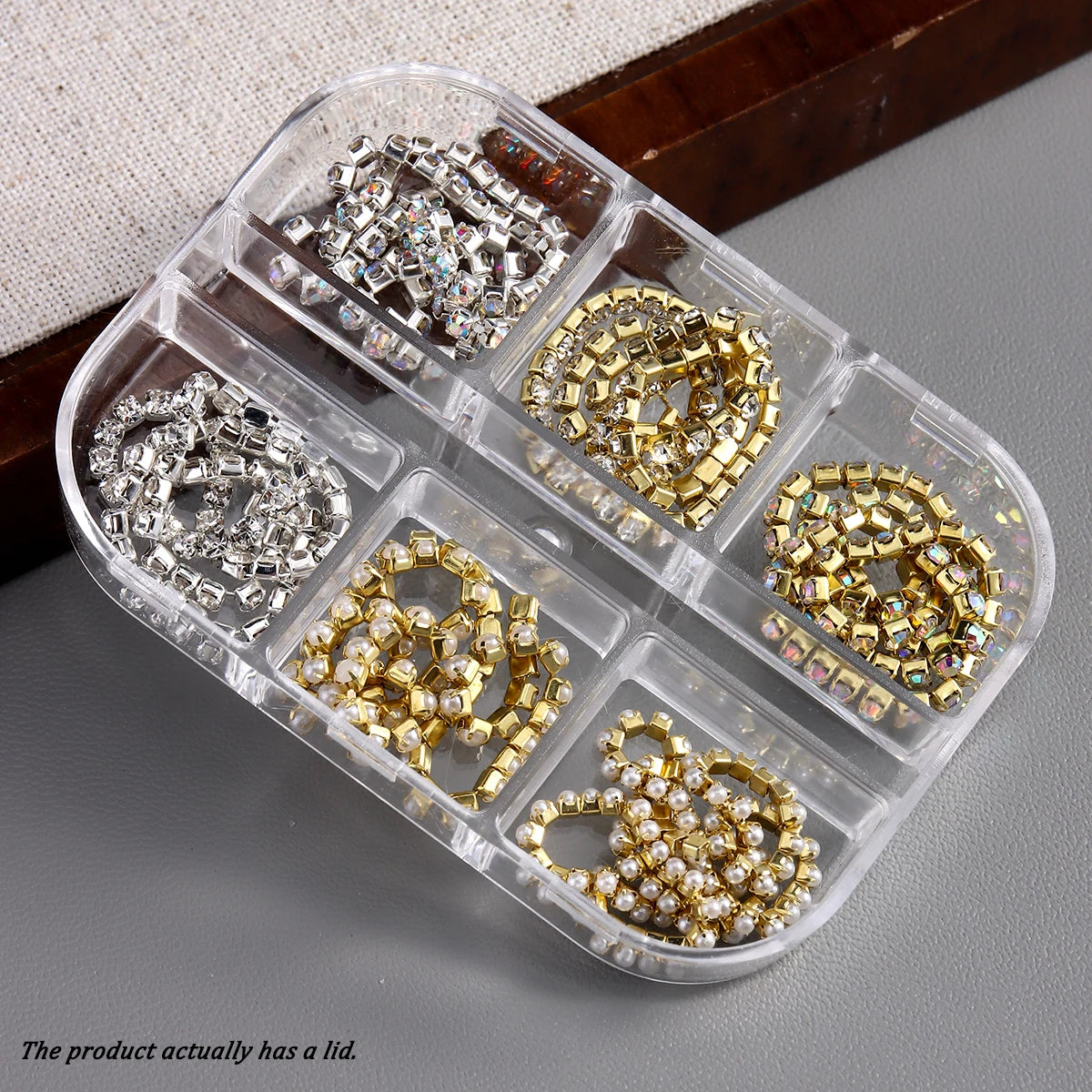 Metal Nail Art Chains,Gold Silver Nail Chain 3D Nail Decoration Charm Personality Nail Jewelry Nail Design Ornament for Manicure