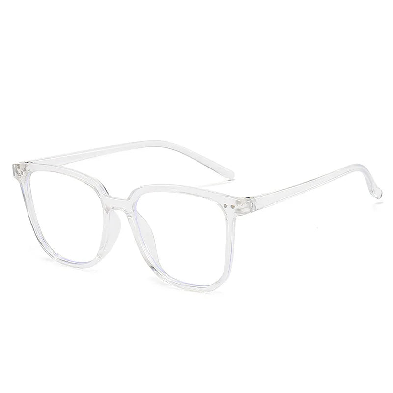 Minimalist Square Blue Light Blocking Glasses Personality Rivets Plain Face Slimmin additional angle