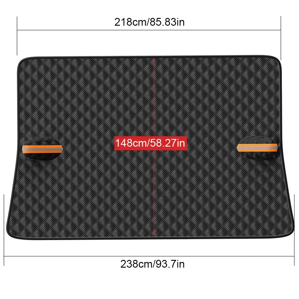 12 Magnetic Car Windshield Snow Cover, Waterproof All Weather Sun Frost Ice Protector with Side Mirror Flaps & Storage Bag