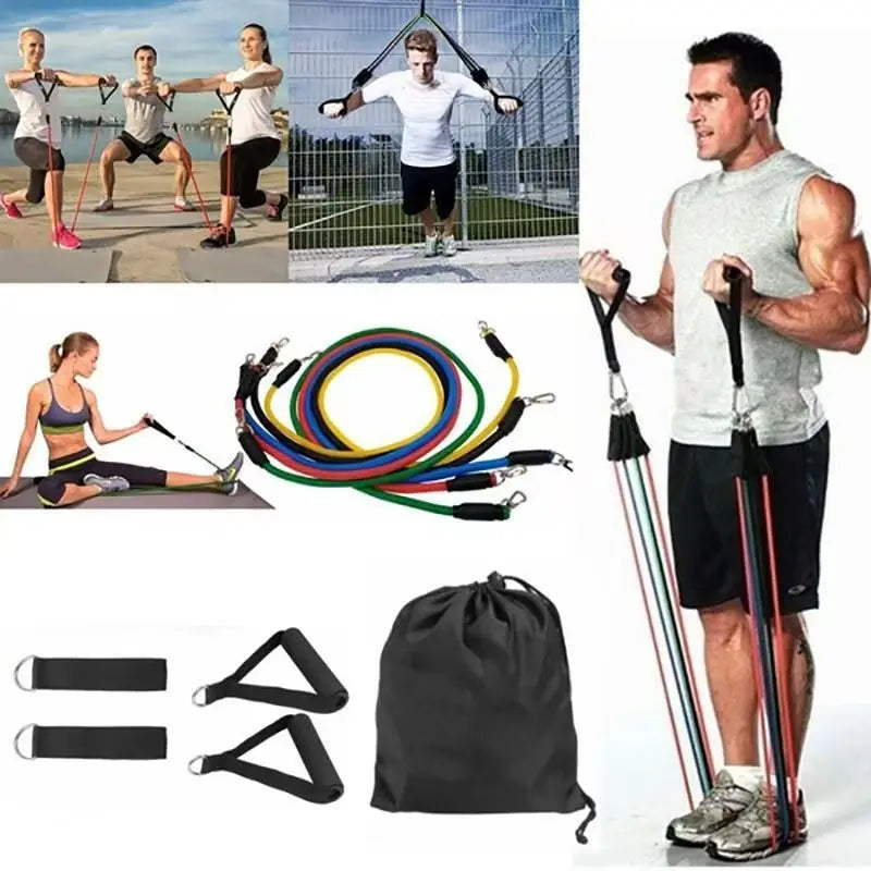 TPE Resistance Band Set with Door Anchor and Handles
