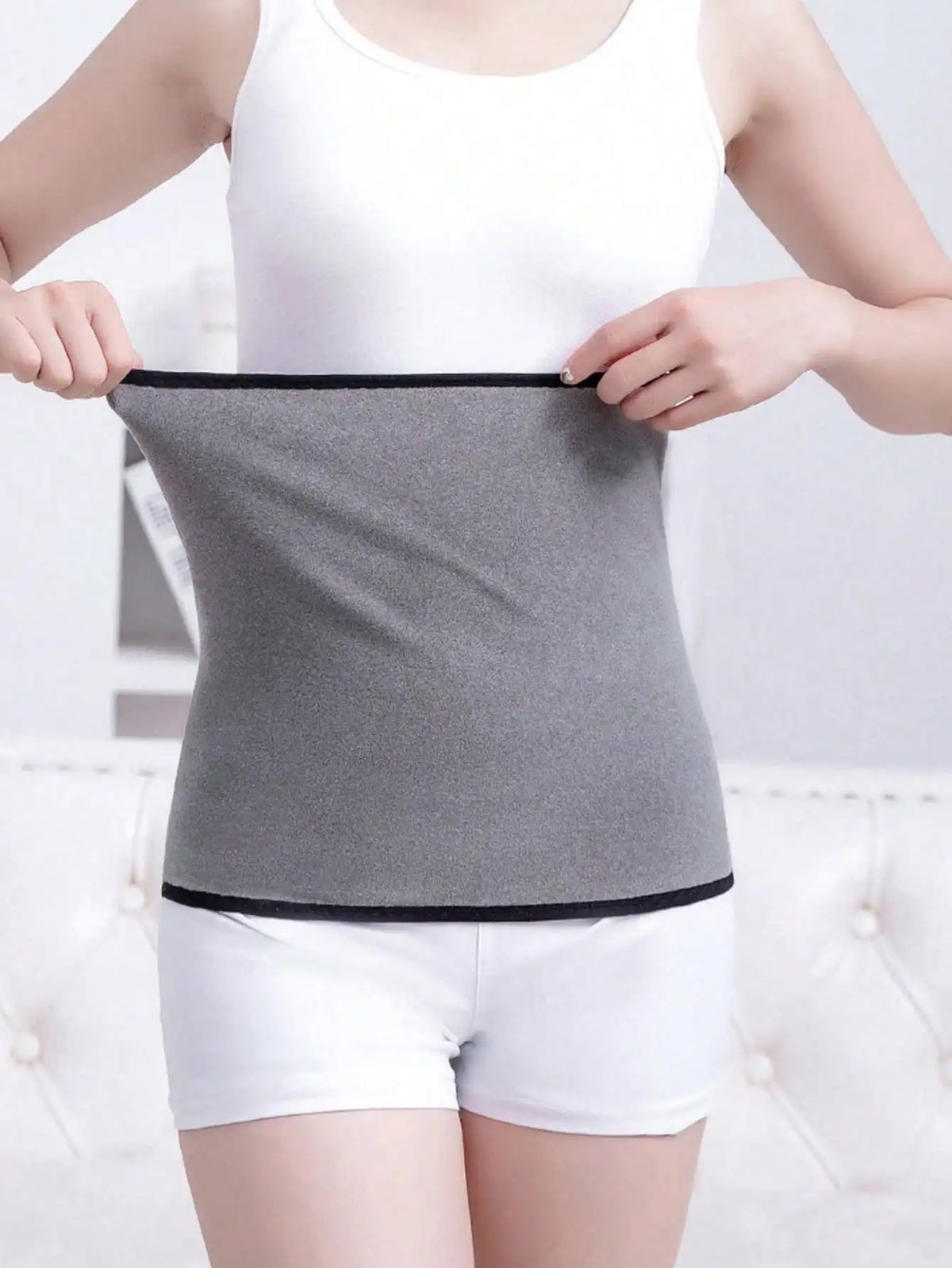 1 Fleece-Lined Waist Belt for Autumn and Winter to Protect the Stomach and Waist from the Cold, Suitable for Both Men and Women
