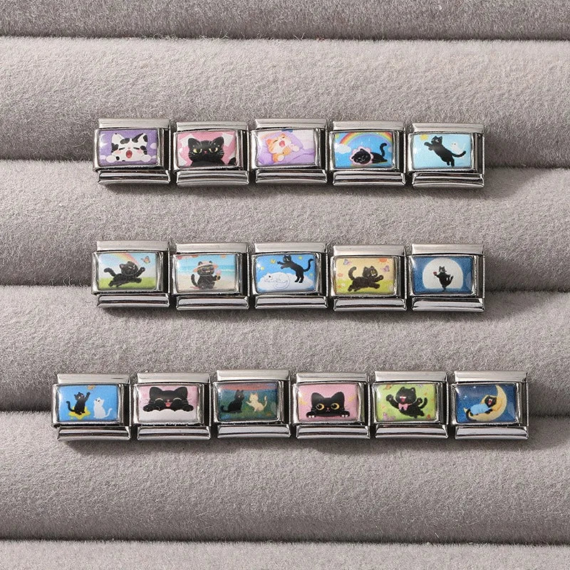 9mm Stainless Steel Italian Link Charm Bracelet DIY