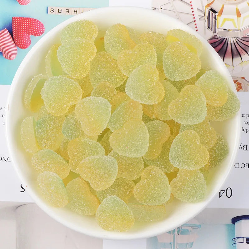 10pcs 3D Gummy Heart Nail Art Charms