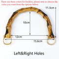 1Pc Deepeel 8/9/12/15cm U-shaped Woman Bag Natural Handles Bamboo Purse Frames Kiss Cl close-up view
