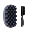 African Rubber Magic Twist Wave Hair Brush Set For Curly Hair