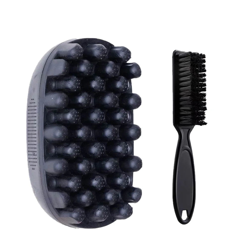 African Rubber Magic Twist Wave Hair Brush Set For Curly Hair