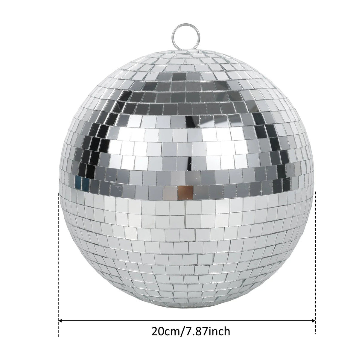 Glass Disco Ball Hanging Mirror Ball 8 Inch for Parties