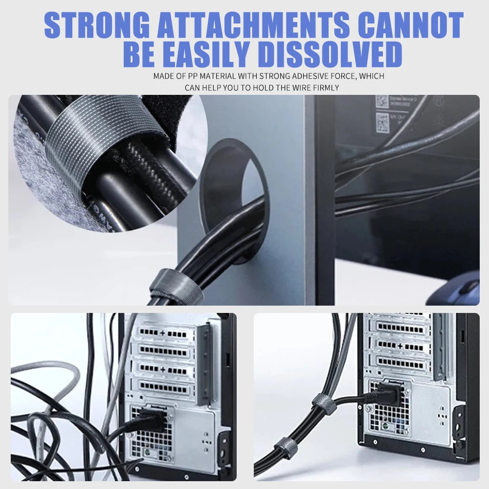5M Tearable Ties Cable Organizer Cable Protector Management For Phone Mouse Earphone Data Wire Holder Cord Protection Organizer