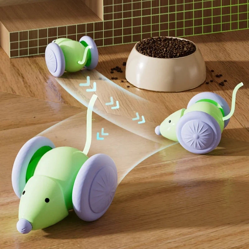 Electric Mouse Car Interactive Cat Toy Rechargeable
