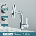 Waterfall Temperature Digital Display Basin Faucet Lift Up Down Stream Sprayer Hot Cold Water Sink Mixer Wash Tap For Bathroom