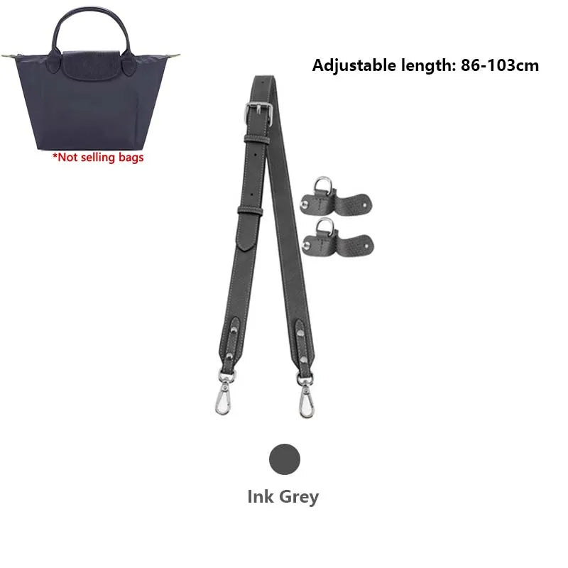 Leather bag shoulder strap for Longchamp pouch short handle small bag modification witho detail view