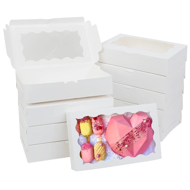 Kraft Paper Gift Boxes With Window For Chocolate Candy Cookie