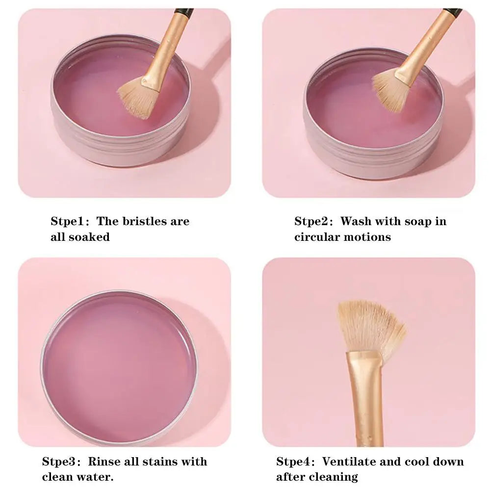 Makeup Brush Cleaner Gentle Effective Cleansing Low Foam Formula Quick Rinse Sponges P close-up view