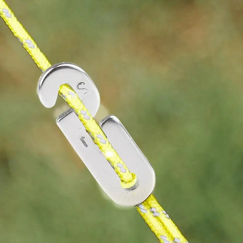 10 Pack Aluminum Alloy S Type Camping Tent Rope Tensioner Kit