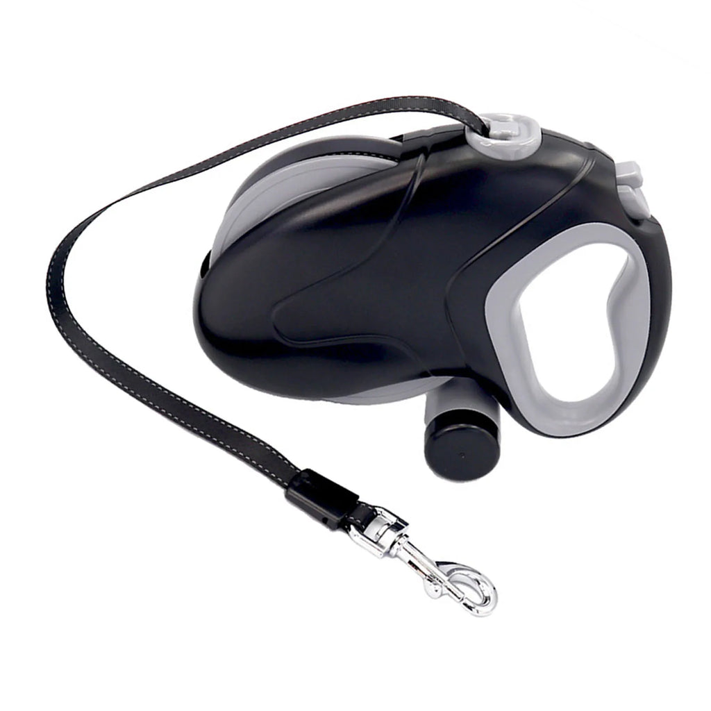 10-Meter Retractable Dog Leash with a 360° Tangle-Free, Non-Slip Handle and a Poop Bag Dispenser, Ideal for Outdoor Walks