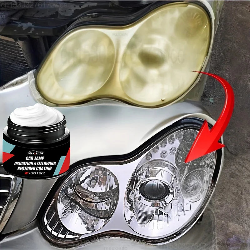 Car Headlight Restoration Polishing Kits Headlamp Scratch Remover Repair Cleaning Paste Remove Oxidation Headlight Polish Liquid