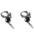 Y2K Spike Rivet Ball Pearl Hoop Earrings for Women Stainless Steel Punk Pointed Drop Earrings Gothic Jewelry Accessories