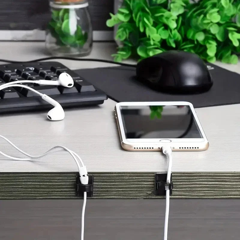 Cable Clips Wire Cable Holder Double-Sided Tape Adhesive Clamps | 100 pcs lifestyle view