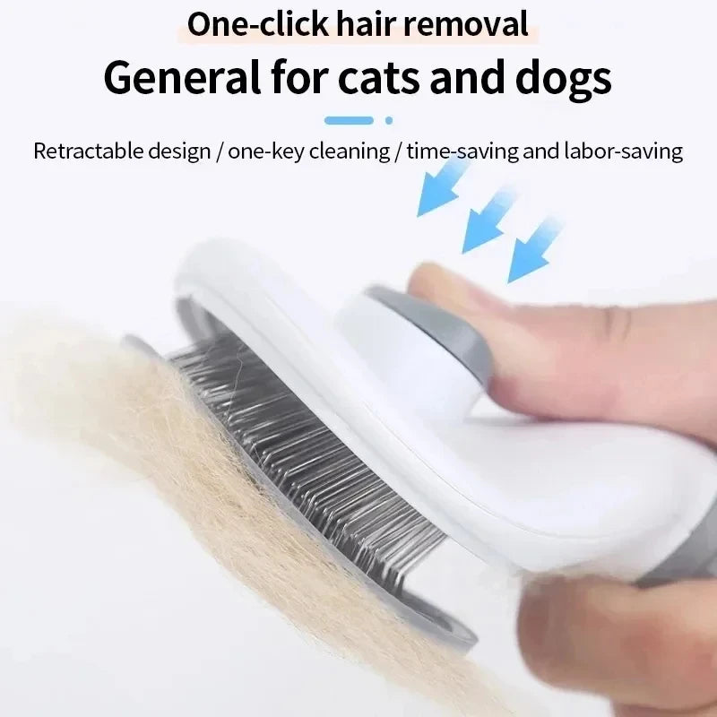 Pet Brush Comb Self Cleaning Hair Remover for Dogs Cats alternate view