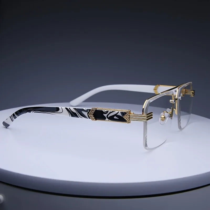 Rimless Sunglasses Men Women Frameless Small Square