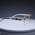Rimless Sunglasses Men Women Frameless Small Square