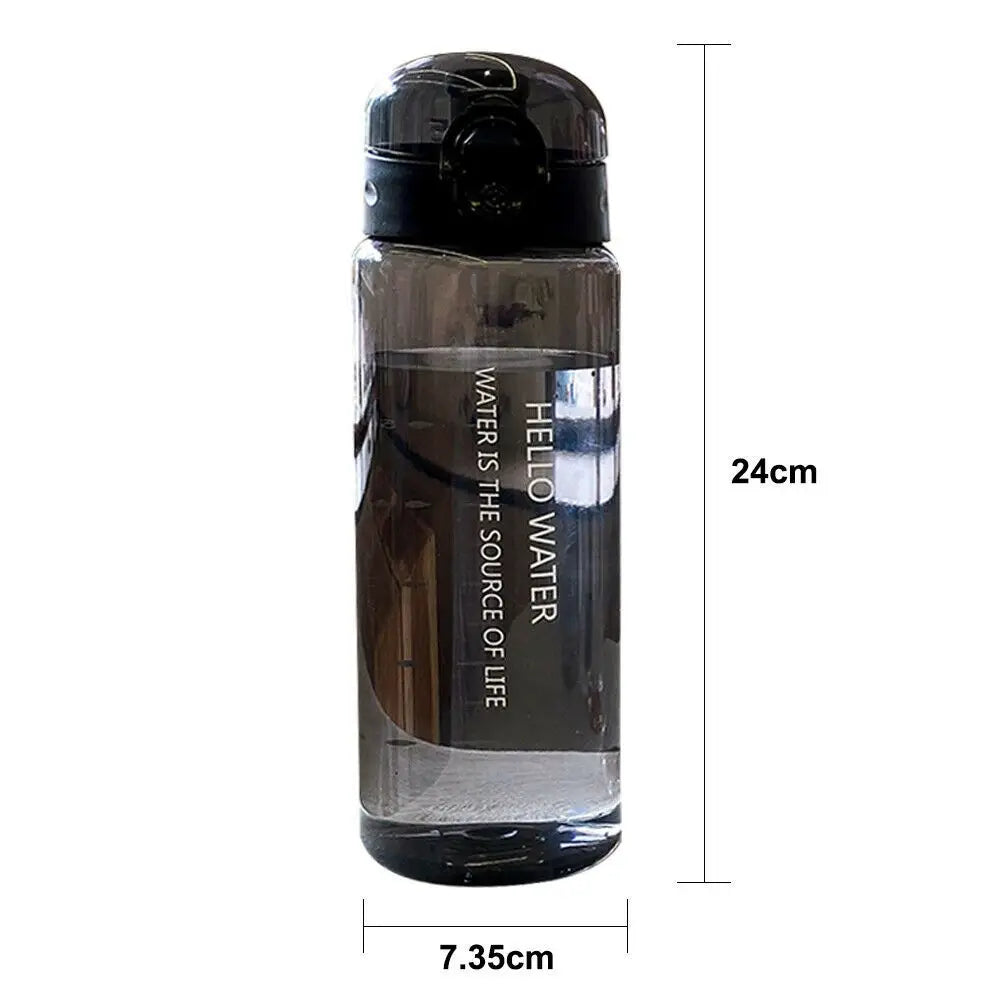 Transparent Sports Water Bottle 780ml Leakproof Portable Gym Travel Drinking Bottle