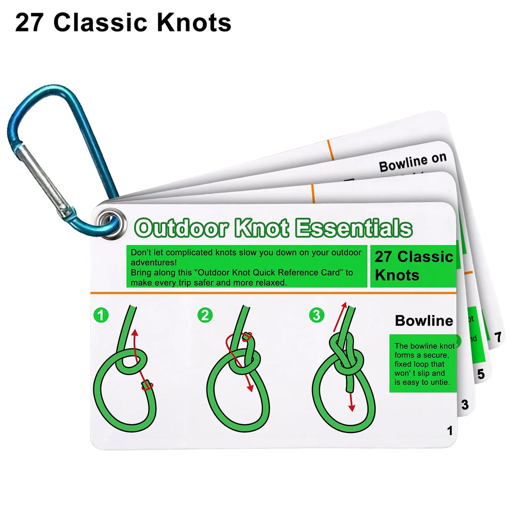 Rock Climbing Knot Cards 27 Rope Knots Waterproof