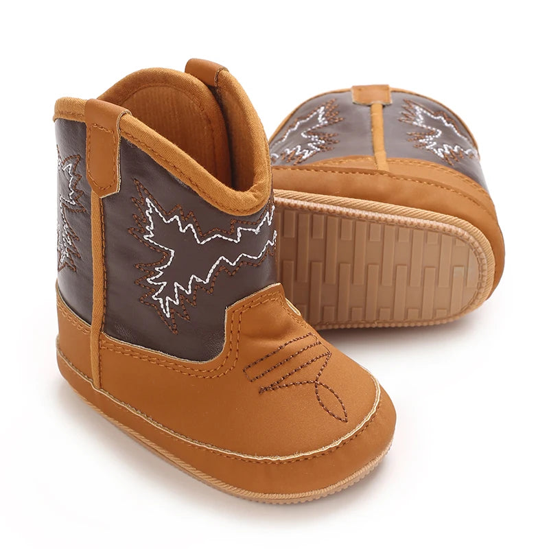 Baby Boys Girls Winter Boots 0-18 Months Western Denim First Walkers Warm Casual Fashion