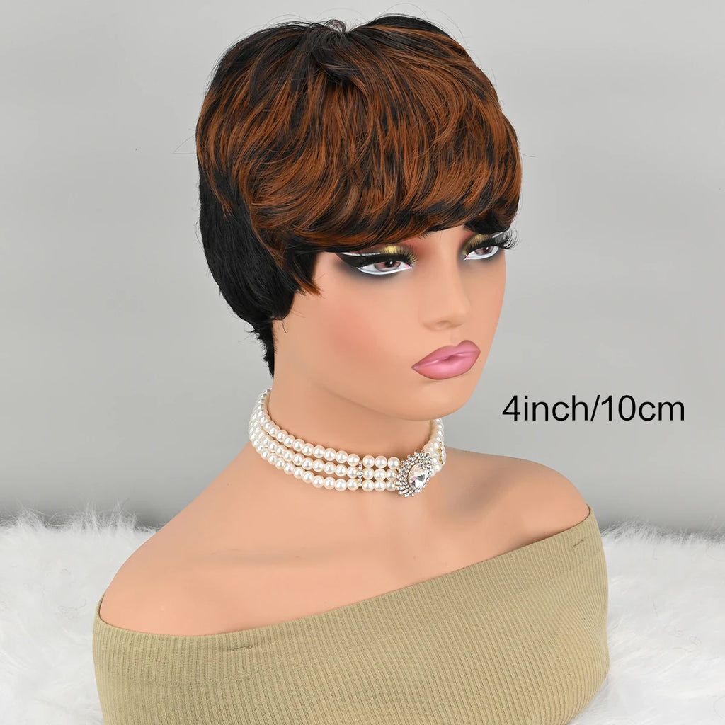 Curly Pixie Short Synthetic Wig for Women
