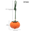 CRAZYSMITH Handmade Genuine Leather Bag Charm Persimmon Keychain Purse Charms Bag Pen alternate view