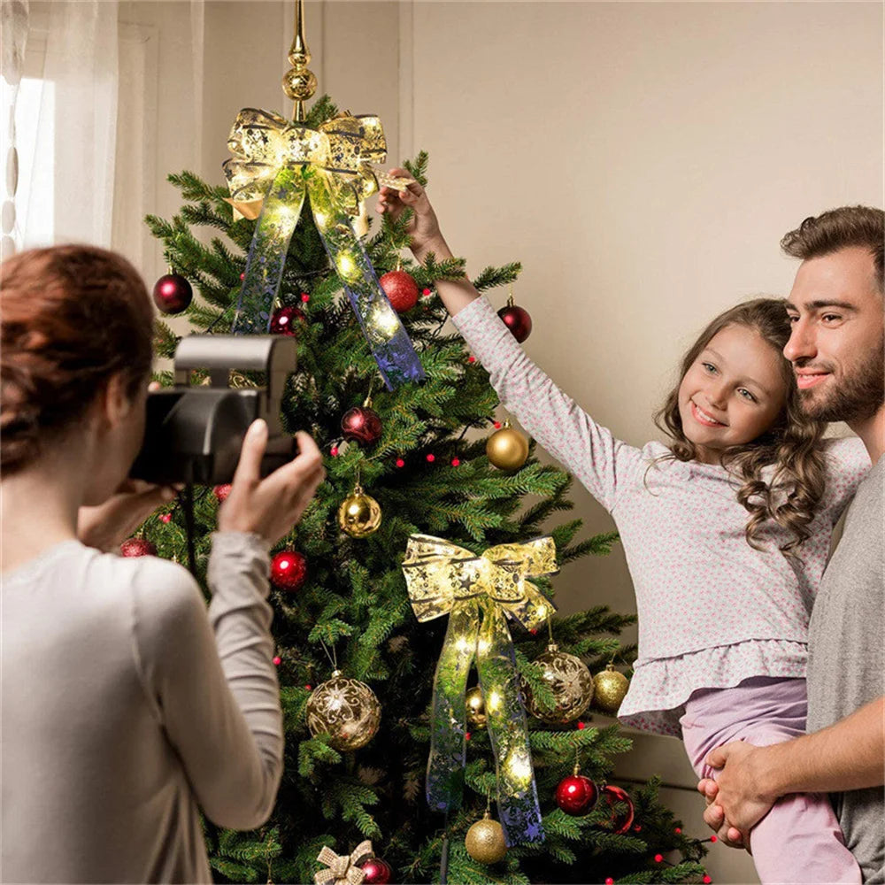 Battery Operated Christmas Ribbon String Lights