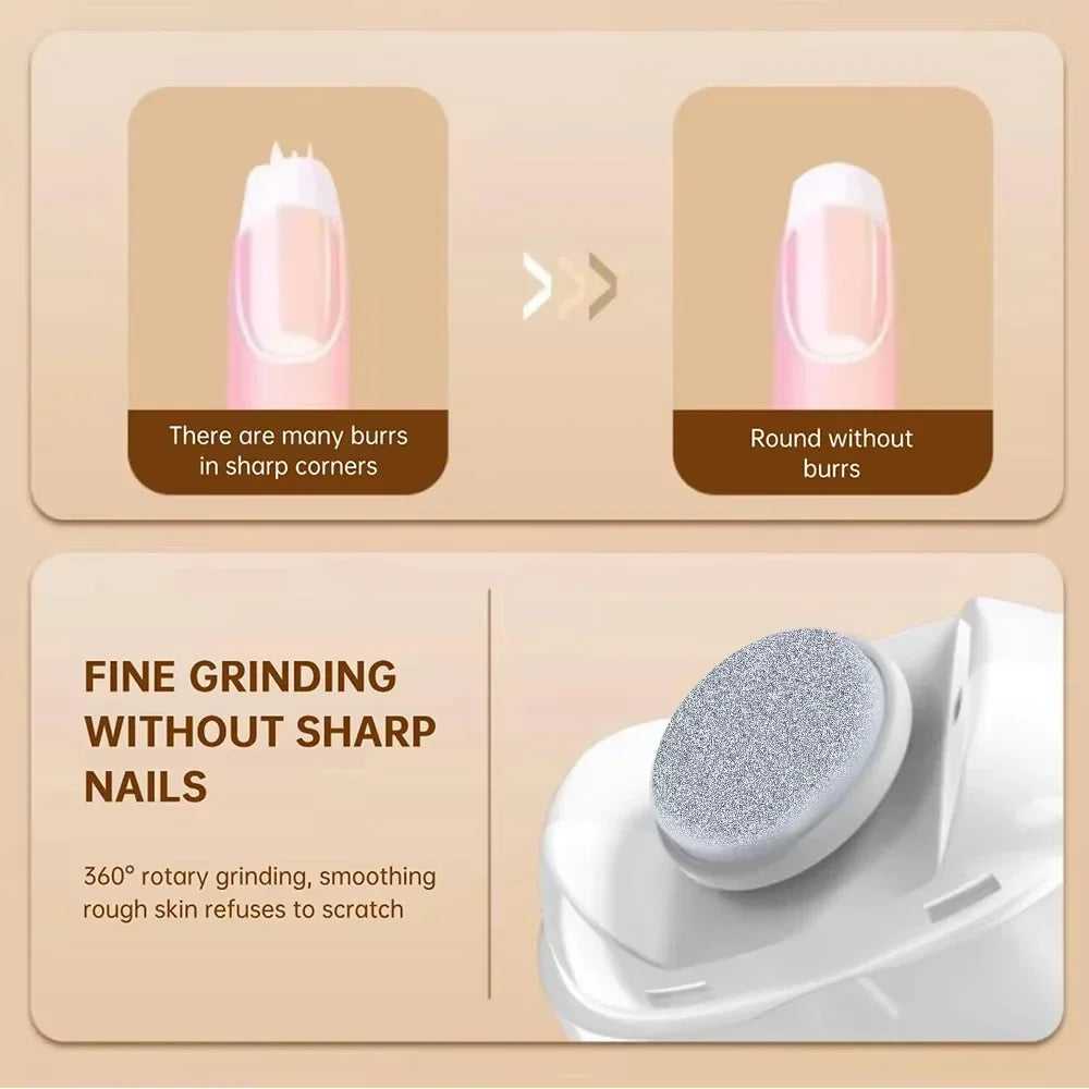 Electric Nail Clipper with LED Light and 3 Speeds