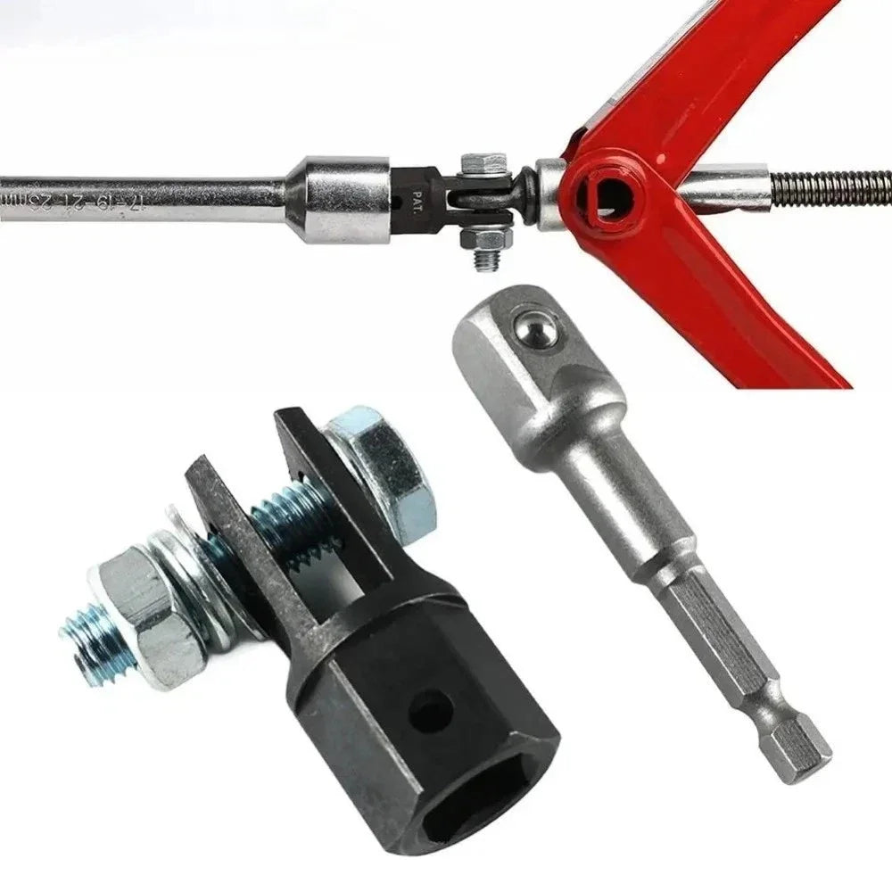 1/2 Inch Universal Scissor Jack Adapter Chrome Vanadium Steel Wrench Socket Auto Drill Connection Tool