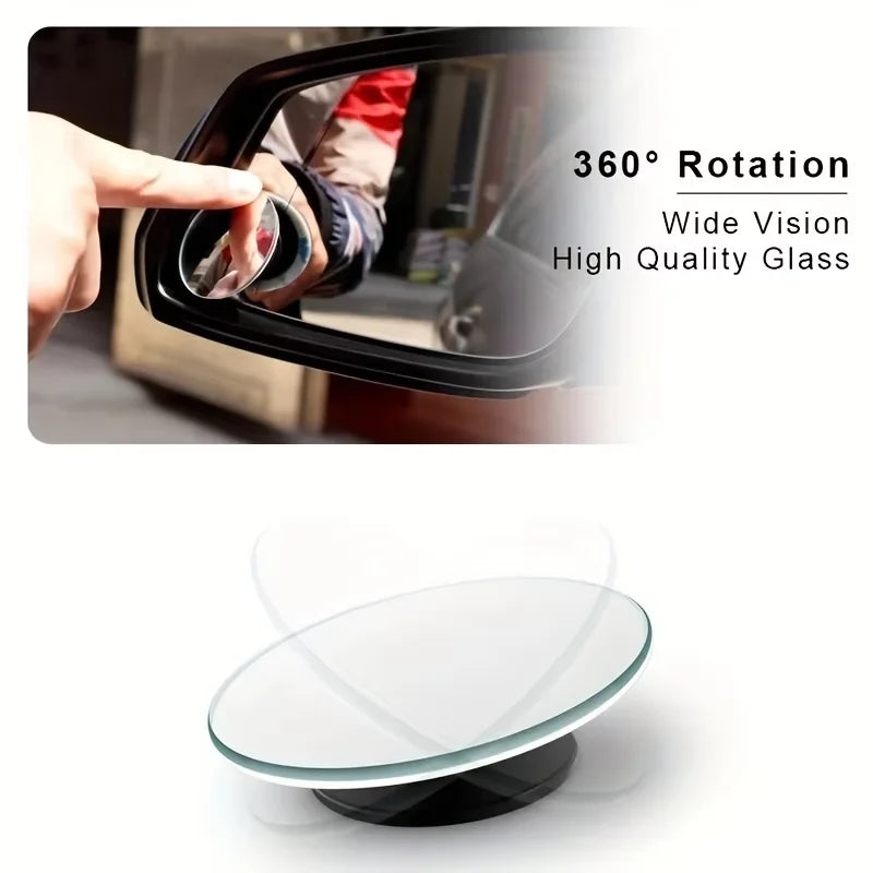 Adjustable Small Round Car Reverse Auxiliary Rearview Convex Mirror Car Blind Spot Rear View Mirror
