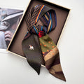 Skinny Silk Scarf Neckerchief Hair Band Handbag Tie