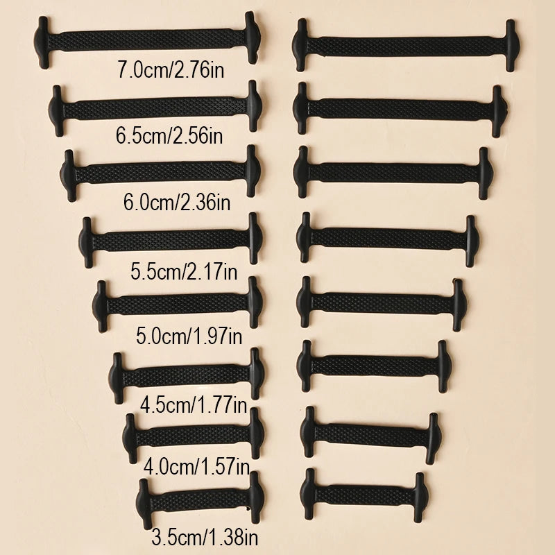 16pcs Silicone No Tie Shoelaces Elastic Lazy Laces additional angle