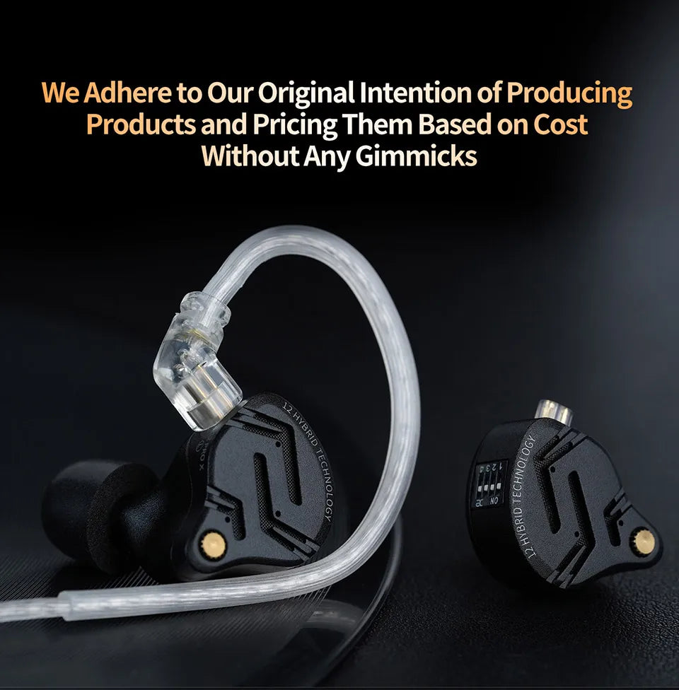 KZ ZS12 PRO X Hybrid Dynamic & Balanced Armature Technology IEM Earphone Upgrade HiFi lifestyle view