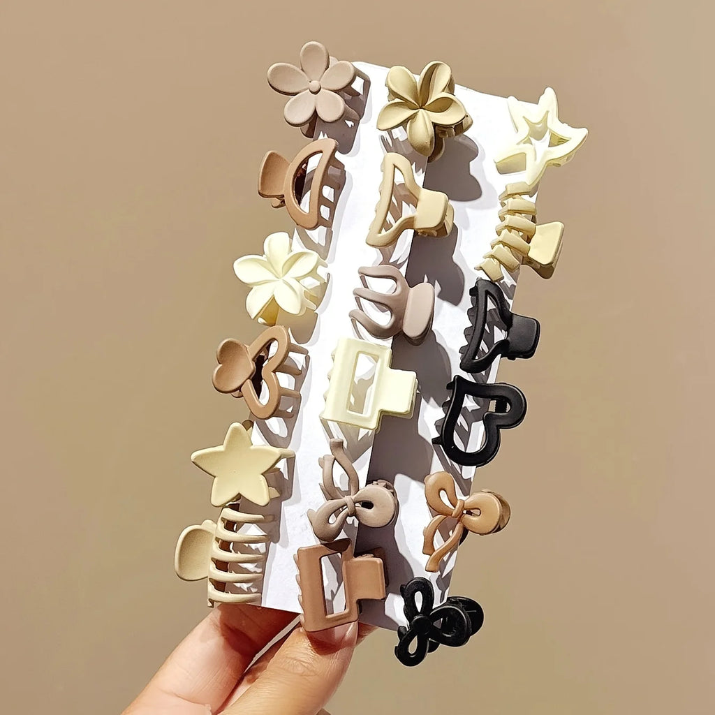 Beige Small Clips, Mixed Pack for Girls close-up view