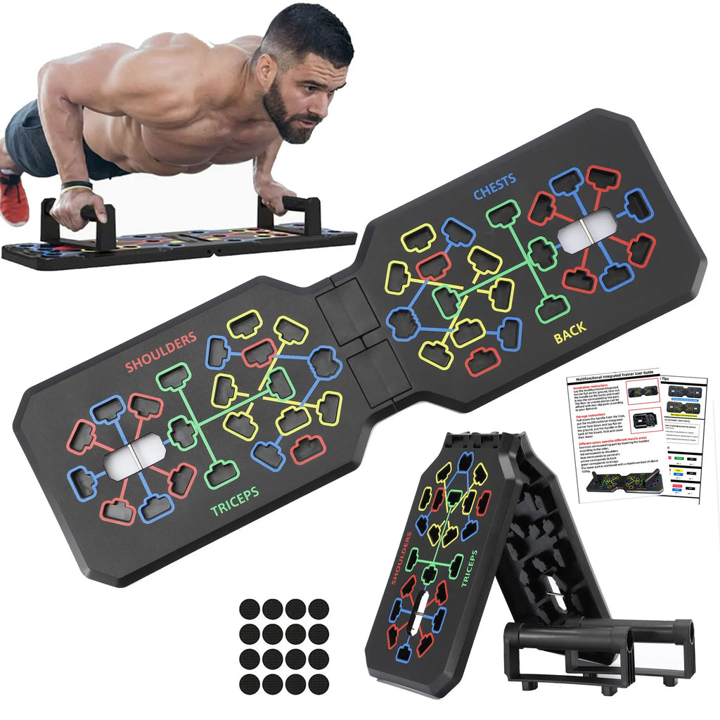 Portable Foldable Push-up Board Set With Handles