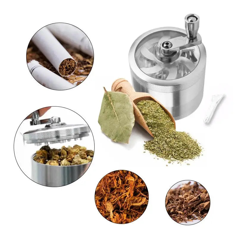Stainless Steel Nut and Hard Spice Grinder with Foldable Hand Crank