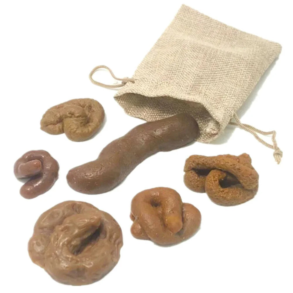 Fake Dog Poop Pranks Gag Gift Party Simulated Stool Soft Rubber 6 Pieces