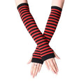 Y2K Women Knitted Long Arm Gloves Elbow Length Arm Warmers detail view