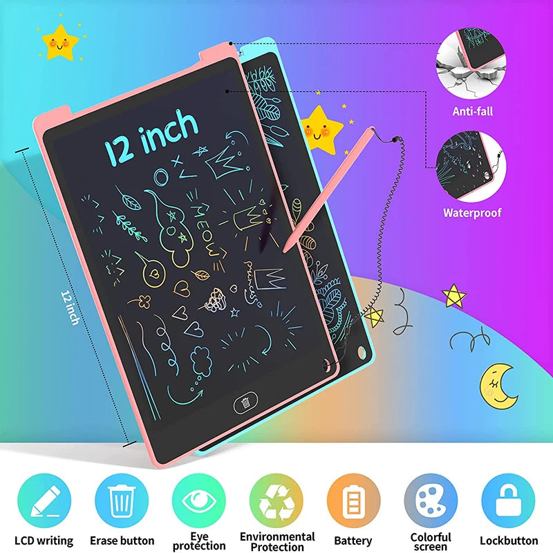 Digital LCD Writing Tablet Board 8/12 Inch Drawing Tablet Screen Kids Graphic Tablet T close-up view