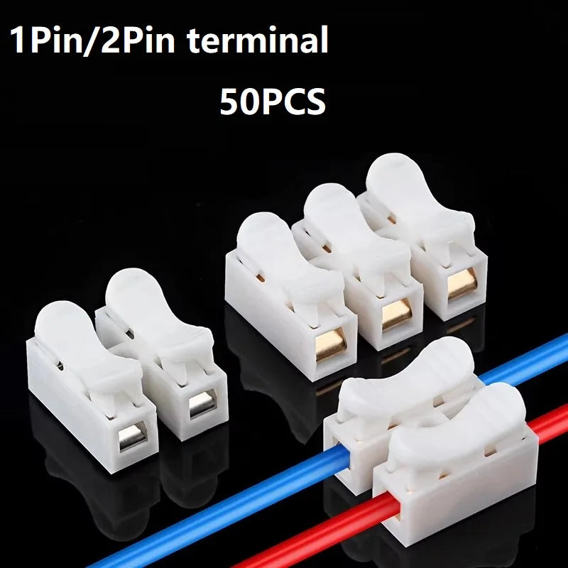 Spring Clamp Screwless Terminal Block Wire Connectors 1P 2P 3P