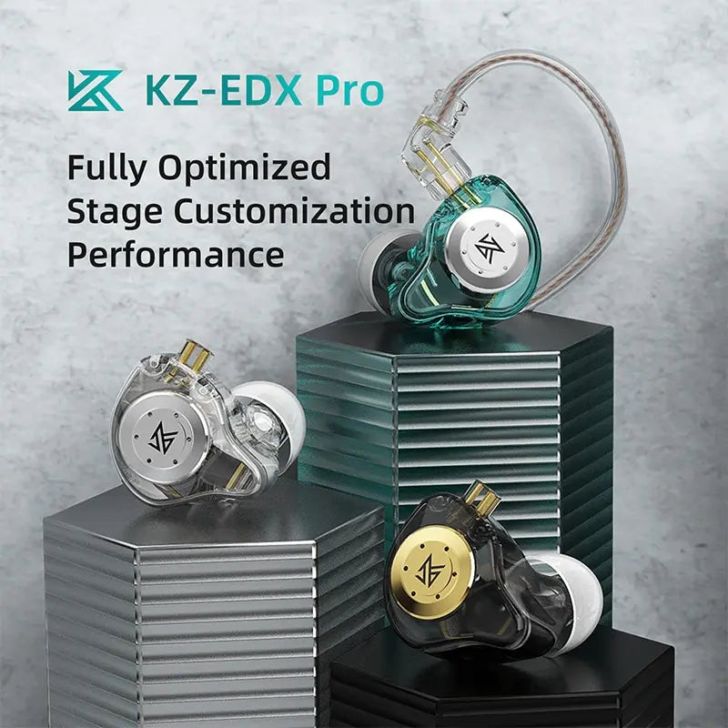 KZ EDX PRO Dynamic Earphones HIFI Bass Earbuds In Ear Monitor Sport Noise Cancellin additional angle